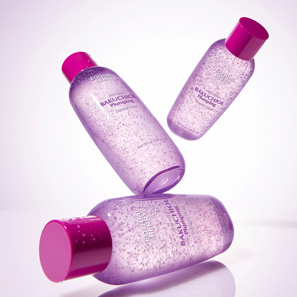 EQQUAL BERRY Lotion tonique repulpante en capsules de bakuchiol 150ml
