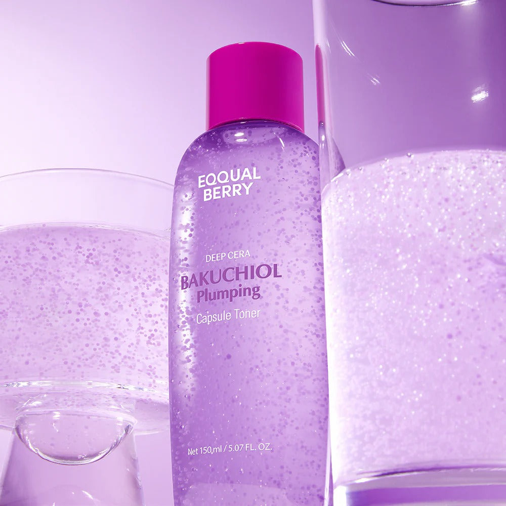 EQQUAL BERRY Lotion tonique repulpante en capsules de bakuchiol 150ml